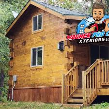 Professional-Restoration-House-Washing-and-Staining-of-Cabin-in-TomahWI 2